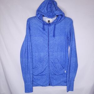 Burton Lightweight Hoodie Womens Small Blue Full Zip Dryride